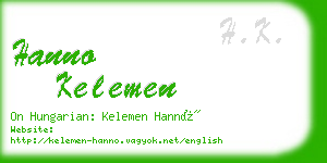 hanno kelemen business card